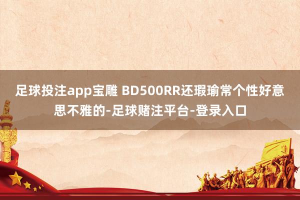 足球投注app宝雕 BD500RR还瑕瑜常个性好意思不雅的-足球赌注平台-登录入口