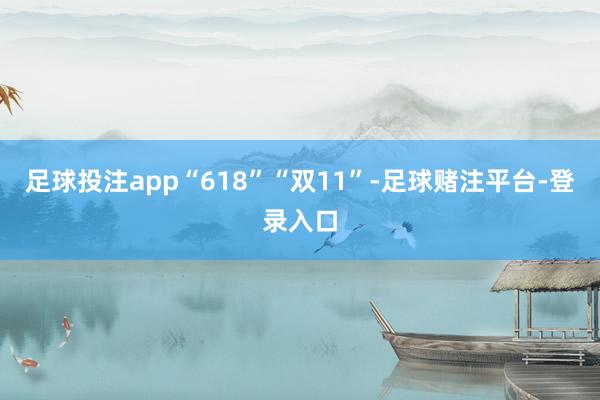 足球投注app“618”“双11”-足球赌注平台-登录入口